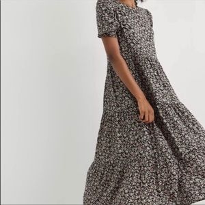 Aerie. Garden party midi. NWOT. XXL. BLACK FLORAL